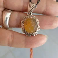 پلاک نقره شمایل عقیق یمن،کاردست