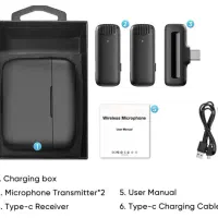 میکروفن یقه ای دوتایی J13 (سازگاری اندروید و اپل)|لوازم جانبی موبایل و تبلت|بابلسر, |دیوار