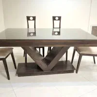 میزناهارخوری شش نفره به همراه صندلی