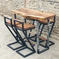 میز بار چوب و فلز