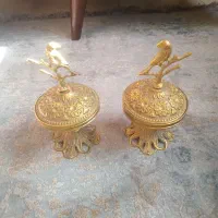 میوه خوری با قندان برنز|ظروف سرو و پذیرایی|قم, شهرک امام حسن|دیوار