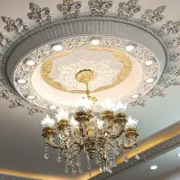 زیر لوستر.  دور لوستر.  دورلامپی.   دایره و ستاره