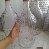 ۳ عددشیشه ضخیم شفاف بزرگ(نو) آبغوره، سرکه.