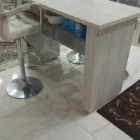 میز نهارخوری جزیره mdf به همراه ۳صندلی جک دار|میز و صندلی غذاخوری|اهواز, کوی باهنر|دیوار