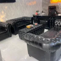 مبلمان اداری چستر لمسه زرشکی لوشان|دفتر کار|آبیک, |دیوار