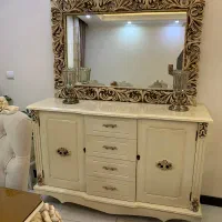 آینه کنسول تمام چوب (راش) نو