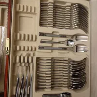 سرویس قاشق چنگال استیل مات و براق آلملنی