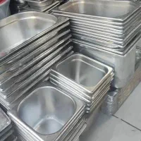لگن بنماری بسکت و سبد استیل / لگن آب و آرد بردینگ