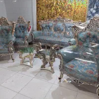 مبلمان تمام چوب راش استیل ۷ نفره منبتی تاج عروس