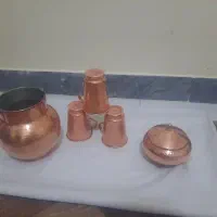 پارچ و لیوان مسی و قندان|ظروف سرو و پذیرایی|فردیس, شهرک شهید حسینی|دیوار