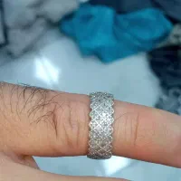 حلقه نقره نگین دار