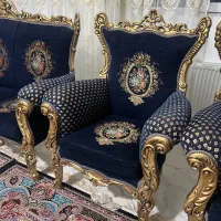 مبلمان ۷ نفره با جلومبلی در حد نو