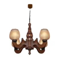 لوستر چوبی چهار شاخه..