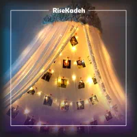 ریسه سوزنی آفتابی، چاپ عکس و گیره چوبی