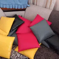 کوسن های چرم رنگی