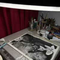 سفارش نقاشی سیاه قلم هدیه ای به یاد ماندنی|تابلو، نقاشی، عکس|شاهینشهر, فردوسی|دیوار