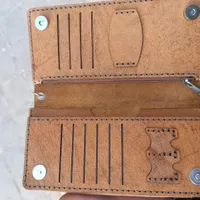 کیف پولی و جای کارتی چرم دوخت حرفه ای شده