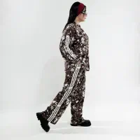 شلوار مخمل نگین دار