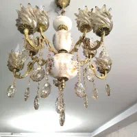 دو عدد لوستر برنج سرامیک