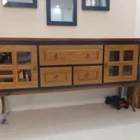 میز تلویزیون و کنسول چوب با آینه|میز تلویزیون|مشهد, الهیه|دیوار