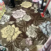 ۲عددگلیم فرش رنگ کرم گلیم فرش رز نوروفرشی نو۴۰۰|فرش|یزد, |دیوار