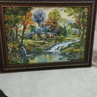 تابلو نقاشی کار دست 70در 80 بزرگ وشیک|تابلو، نقاشی، عکس|مشهد, رضاشهر|دیوار