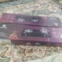 چراغ گاز دو شعله مارک گلو سونگ شیشه ای