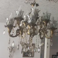 لوستر برنز ۱۰ شعله|لوستر و چراغ آویز|قم, انسجام|دیوار