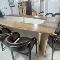 ست اداری MDF طرح چوب کاملا سالم و در حد نو
