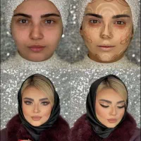 شنیون میکاپ عروس وهمراهی فقطvip990