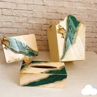 سطل و جا دستمال رزین|صنایع دستی و سایر لوازم تزئینی|قم, شاه سید علی|دیوار