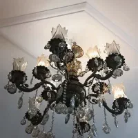 لوستر و آینه شمعدان