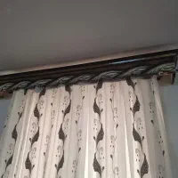 کتیبه (دوعددقاب پرده چوبی)سالم تمیز برای دوپنجره|پرده، رانر، رومیزی|تهران, مسعودیه|دیوار