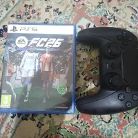 دسته مشکی ps5  + دیسک بازی FIFA26