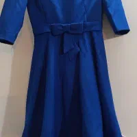 پیراهن کرپ ابی