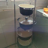 پایه قابلمه استیل جنس خوب زیر قیمت بازار|آب‌چکان و نظم‌دهنده ظروف|مشهد, سید رضی|دیوار