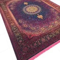 فرش اطلس آبی قرمز۷۰۰شانه تراکم۲۵۵۰