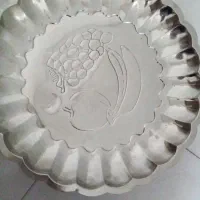 ظرف میوه خوری بزرگ استیل نو/ظرف شیشه ای نو کوچیک