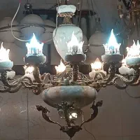لوستر برنز چینی ۱۲ شاخه دو طوقه|لوستر و چراغ آویز|ارومیه, |دیوار