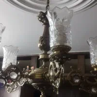 لوستر برنجی،۳عدد پنج شاخه|لوستر و چراغ آویز|تهران, آبشار تهران (دریاچه)|دیوار