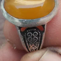 انگوشتر قدیمی نقره اصل|کلکسیون اشیاء عتیقه|قم, نخودی|دیوار