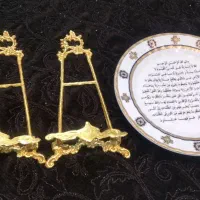 استند برنزی بشقاب آنتیک