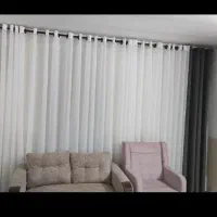 پرده حریر پانچ و مخمل کالیفرنیا همراه با آستر