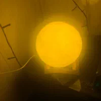 چراغ خواب طرح ماه پایه چوبی|ریسه و چراغ تزئینی|نیشابور, دارایی|دیوار