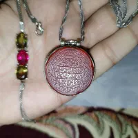 گردنبند نقره با دستبند نقره جواهر و پلاک خطی قدیمی|جواهرات|بیرجند, |دیوار