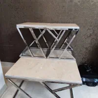 میز استیل سنگ جلومبلی