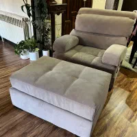 مبل تک نفره به همراه پاف