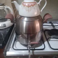 کتری کف چدن بزرگ همراه  قوری