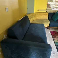 مبل ۷ نفره به همراه لاوست +جلو مبلی عسلی تمام چوب
