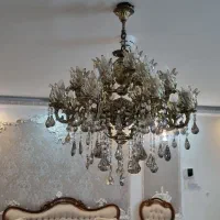 لوستر تمام برنز11شاخه و دوعدد دیوار کوب